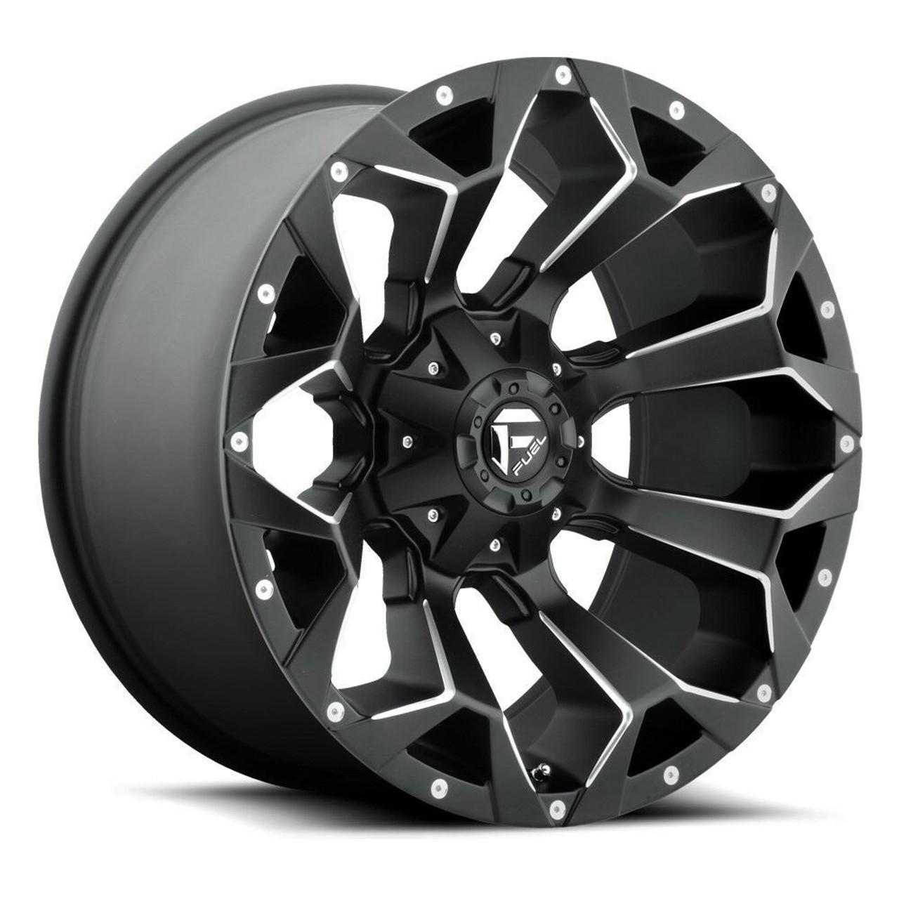 18" Fuel D546 Assault 18x9 6x135 6x5.5 -13mm Wheel Matte Black Milled Lifted Rim