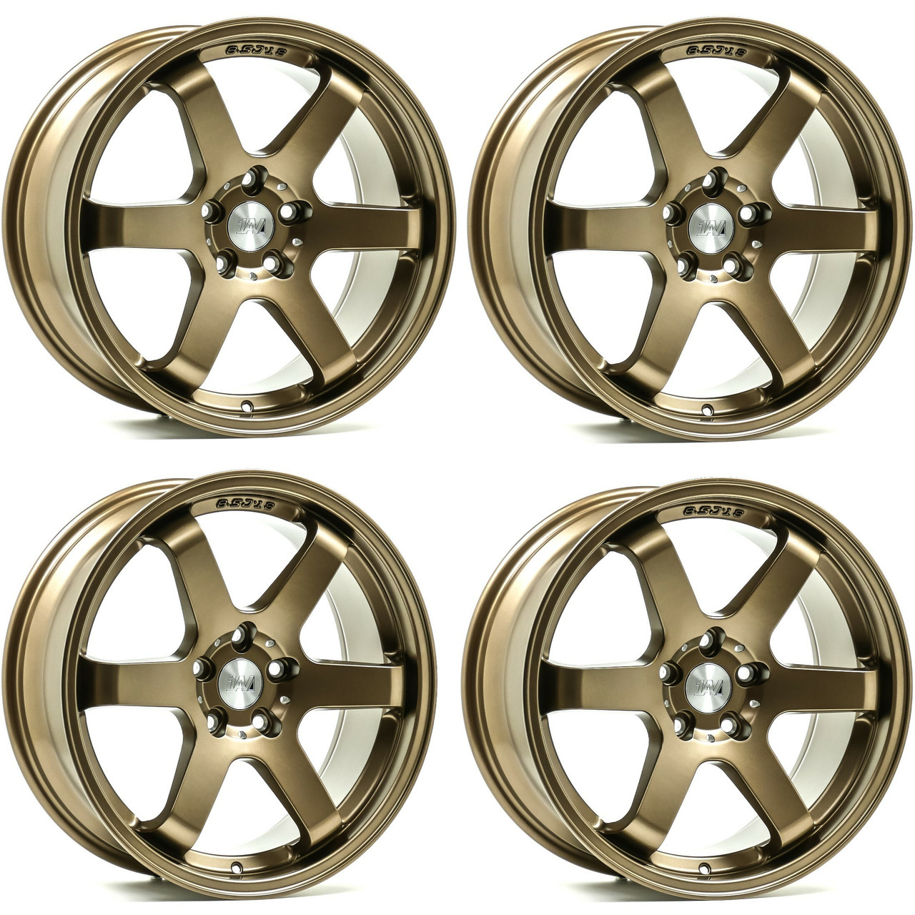 Set 4 18" Axe Wheels ZX6 Bronze 18x8.5 Wheels 5x4.5 40mm Rims