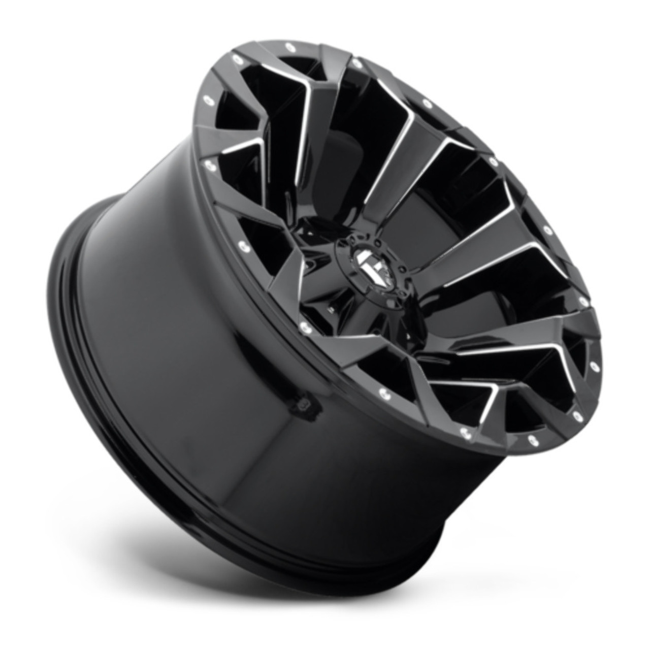 18" Fuel 1PC D576 Assault 18x9 5x4.5 5x5 Gloss Black Milled Wheel -12mm Rim