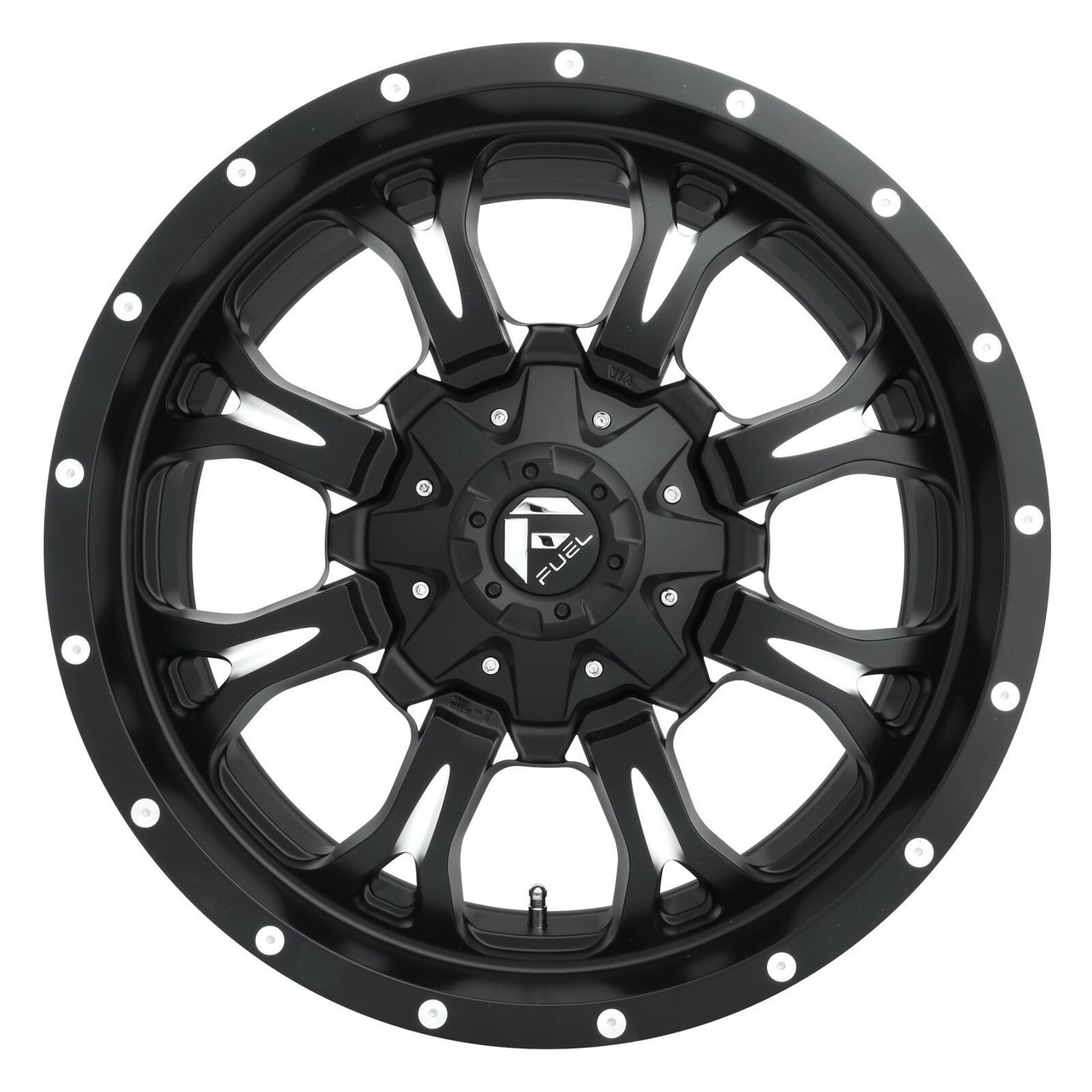 Fuel 1PC D517 Krank 20x10 8x170 Matte Black Milled Wheel 20" -24mm Rim