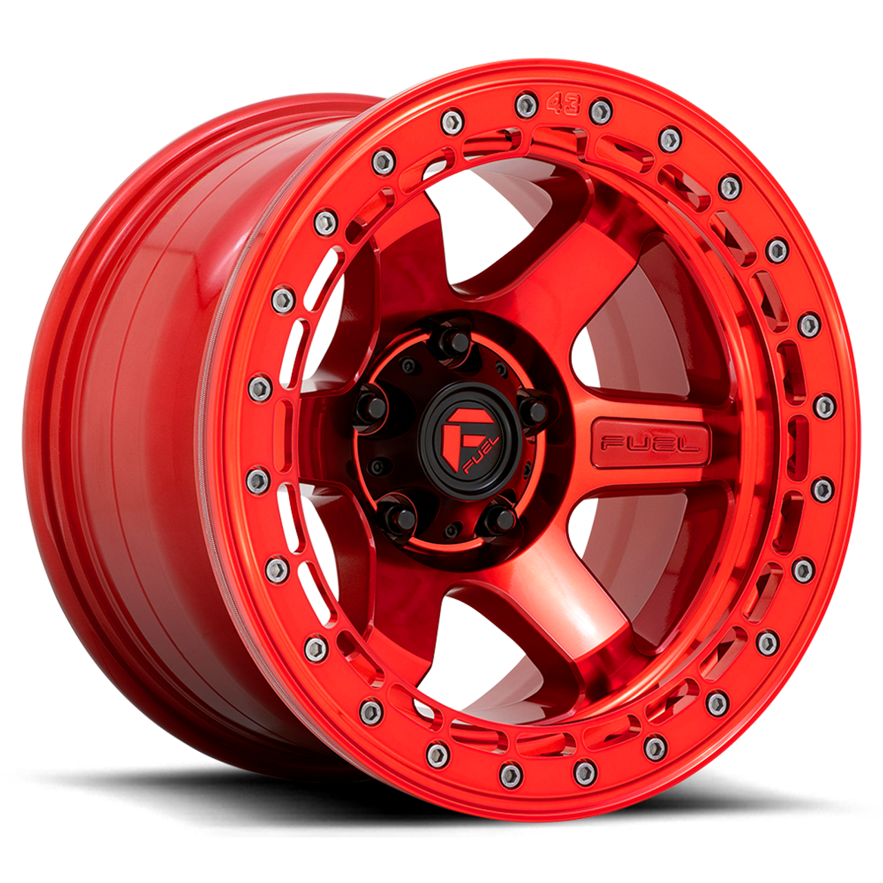 Fuel  D123 Block Beadlock 17x8.5 6x5.5 Candy Red Candy Red Ring Wheel 17" 0mm