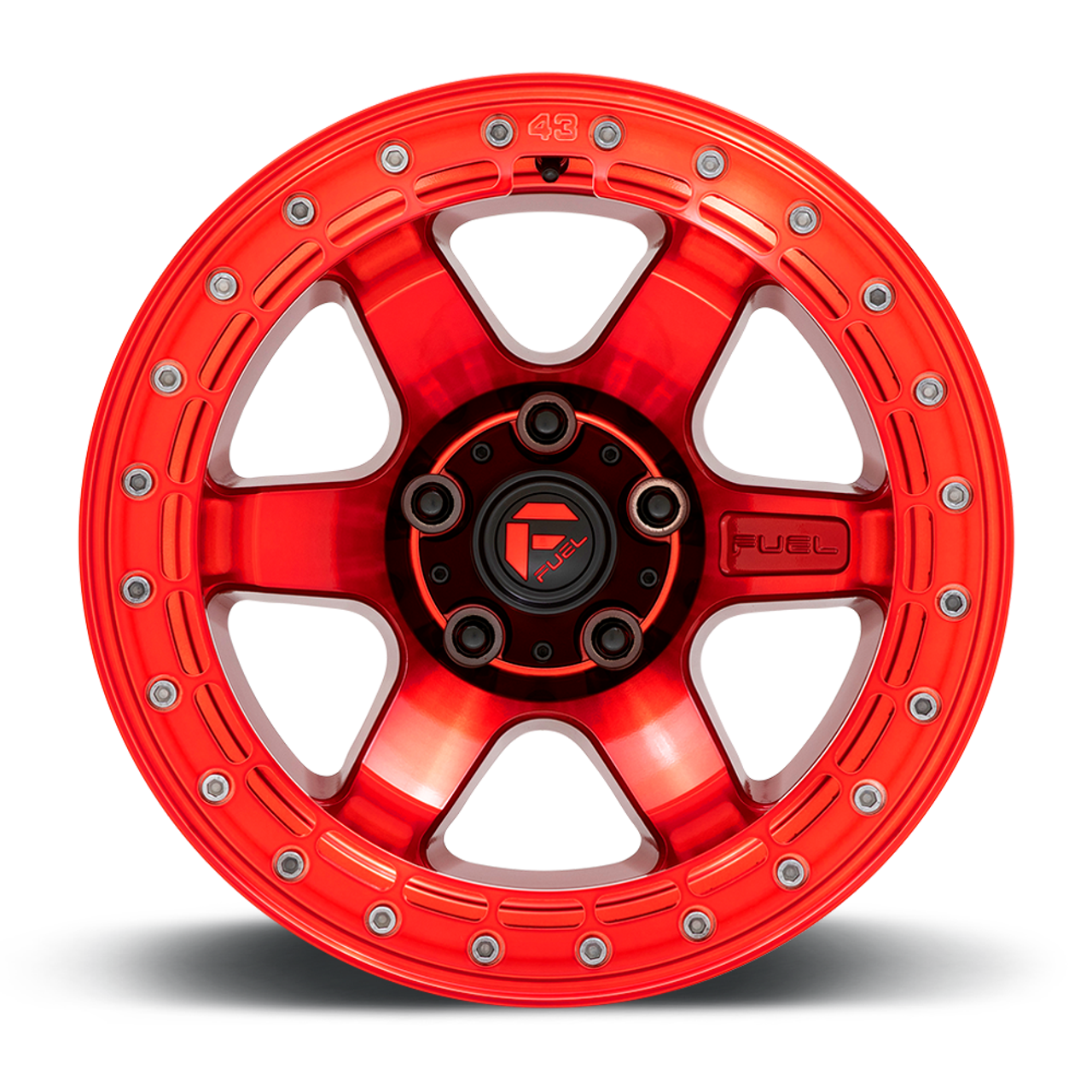 Fuel  D123 Block Beadlock 17x8.5 6x5.5 Candy Red Candy Red Ring Wheel 17" 0mm