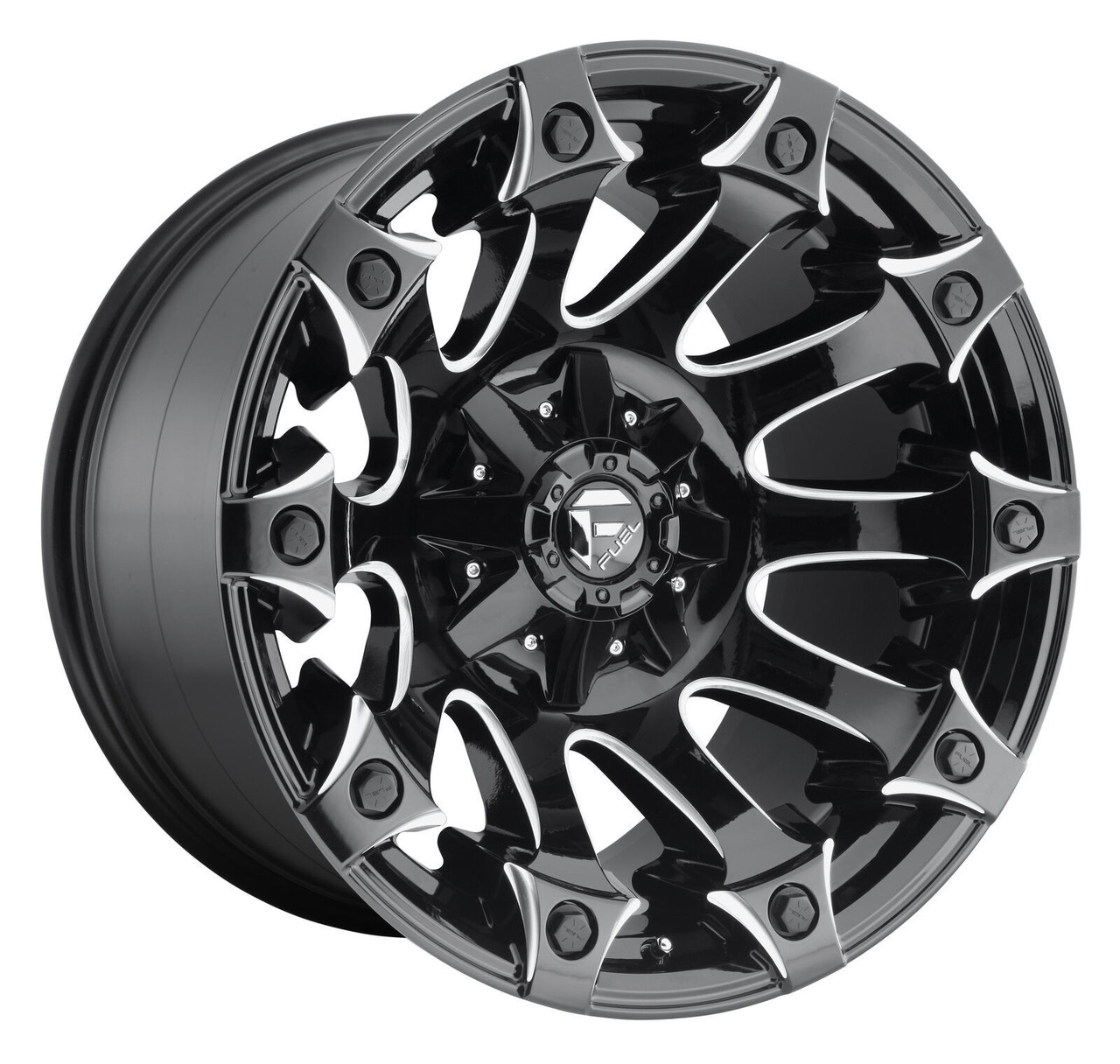 Fuel  D578 Battle Axe 22x12 6x135 6x5.5 Gloss Black Milled Wheel 22" -44mm