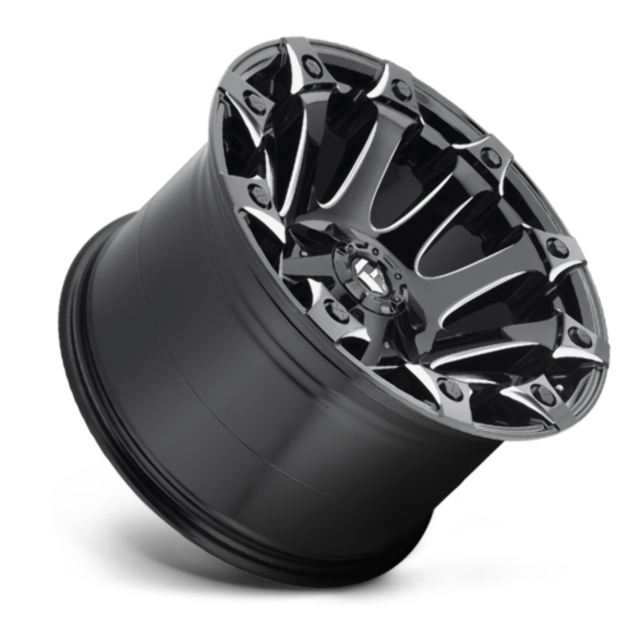 Fuel  D578 Battle Axe 22x12 6x135 6x5.5 Gloss Black Milled Wheel 22" -44mm