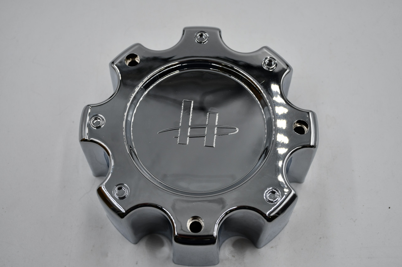 Helo Chrome/gloss black Wheel Center Cap Hub Cap HE35B8165-AA 6.5" 8 Lug
