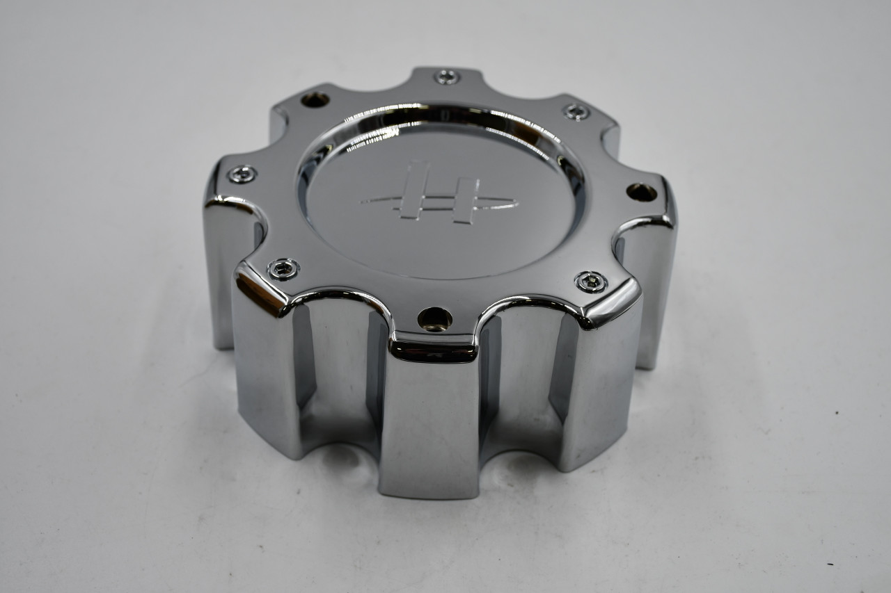 Helo Chrome/gloss black Wheel Center Cap Hub Cap HE35B8165-AA 6.5" 8 Lug