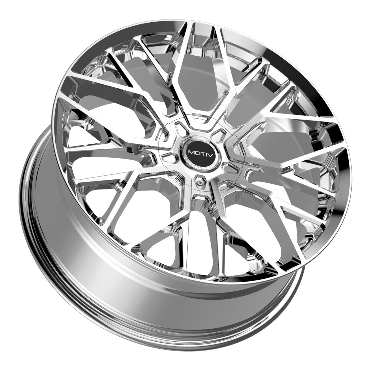 Set 4 17" Motiv 441C Zenith Chrome 17x7.5 Wheels 5x108 5x4.5 Rims 40mm