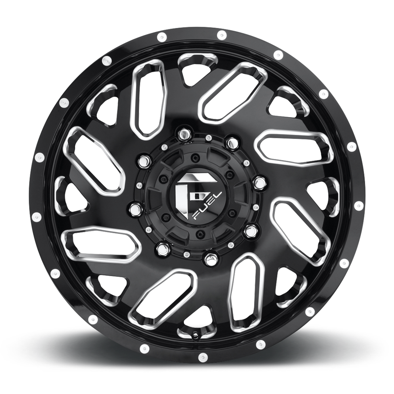 Fuel 1PC D581 Triton 22x8.25 8x200 Gloss Black Milled Front Wheel 22" 105mm Rim