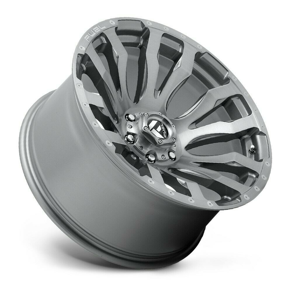 22" Fuel D693 Blitz 22x10 5x5 -18mm Platinum Wheel Offroad For Jeep Truck Rim