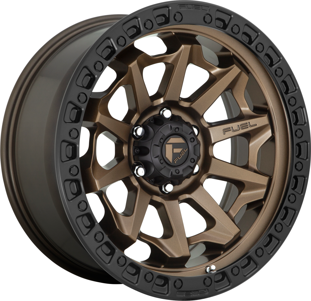 15" Fuel 1PC D696 Covert 15x8 5x4.5 -19mm Wheel Matte Bronze Black Bead Ring Rim