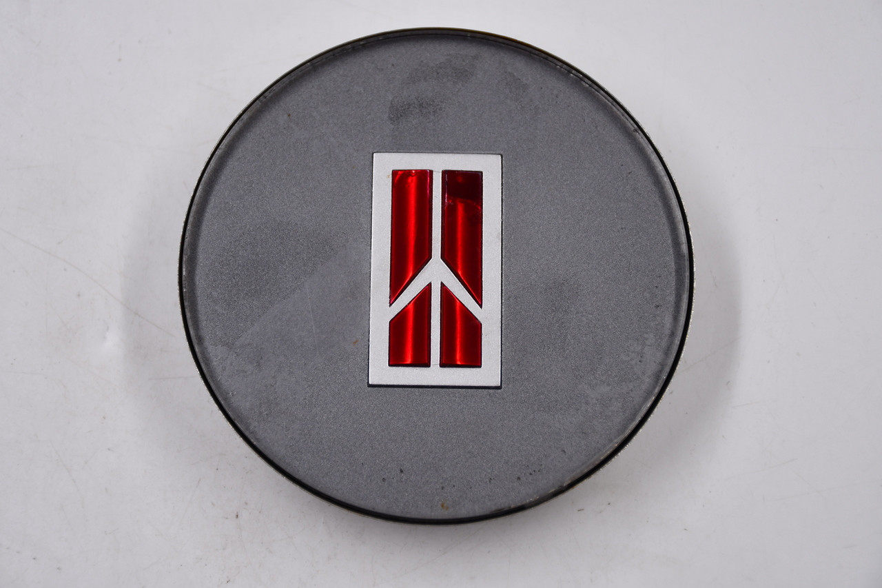 Oldsmobile Gray w/Chrome&Red Logo Wheel Center Cap Hub Cap OLDS/3.75 3.75"