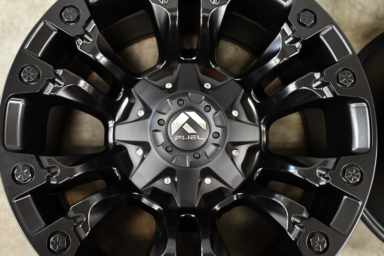 Fuel 1PC D560 Vapor 17x10 8x6.5 Matte Black Wheel 17" -18mm Rim For Chevy GMC