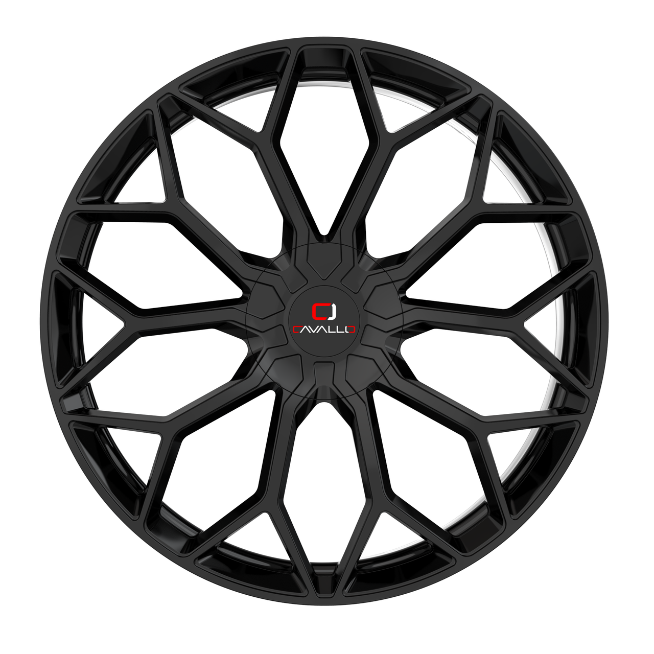 22" Cavallo CLV-44 Gloss Black Wheel 22x8.5 5x4.5 5x120 38mm Rim