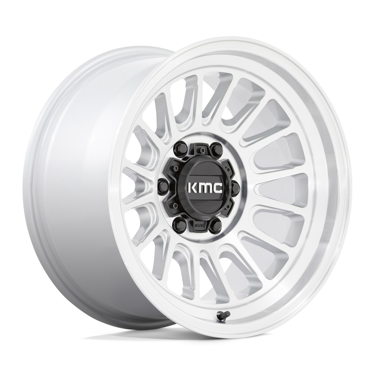 KMC KM724 Impact Ol 17x8.5 5x5.0 Silver Machined Wheel 17" 0mm Rim