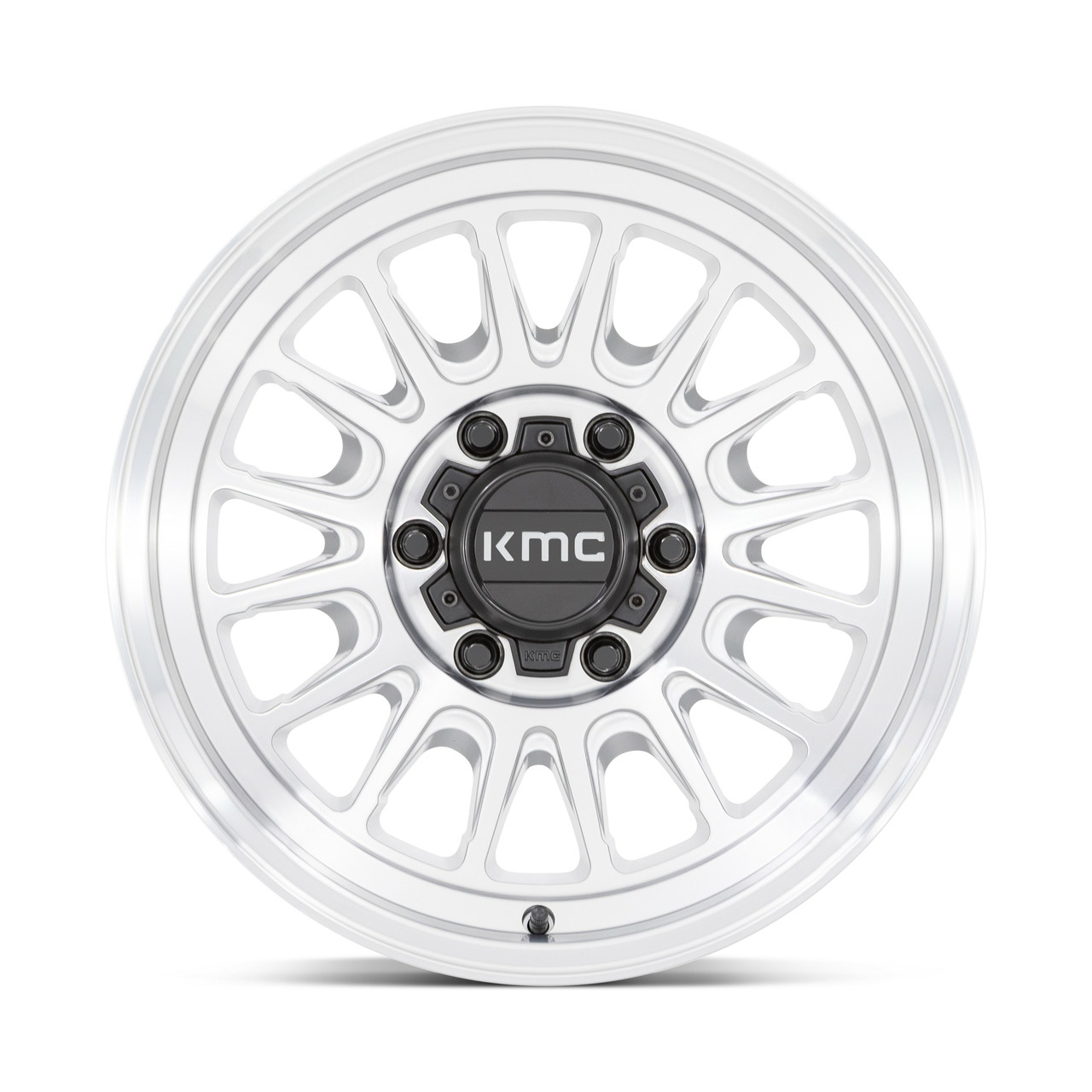 KMC KM724 Impact Ol 17x8.5 5x5.0 Silver Machined Wheel 17" 0mm Rim
