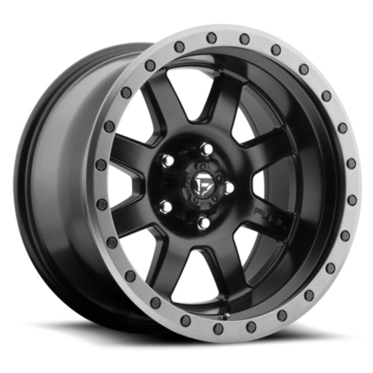 Fuel 1PC D551 Trophy 17x8.5 5x5.5 Matte Black Gun Metal Ring Wheel 17" -6mm Rim