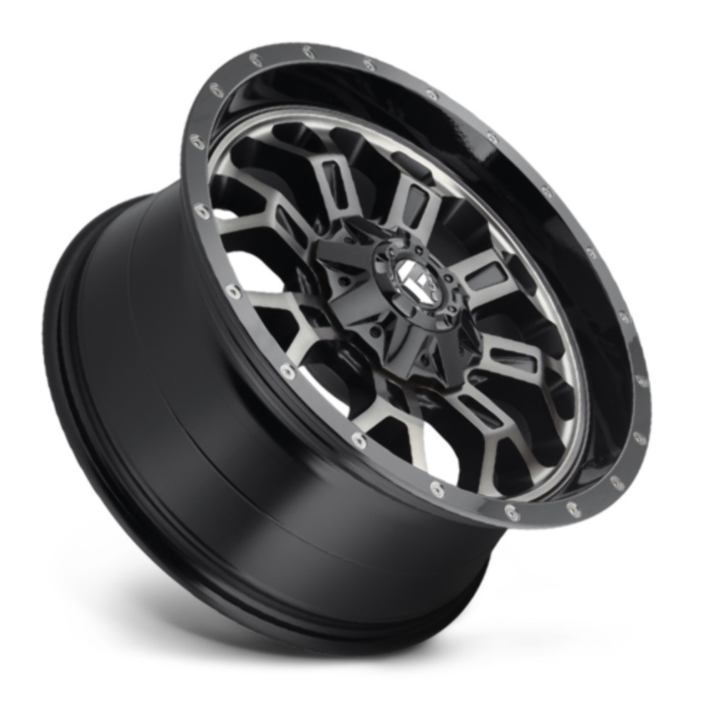 20" Fuel D561 Crush 20x10 5x4.5 5x5 -18mm Machined Double Dark Tint Lifted Wheel