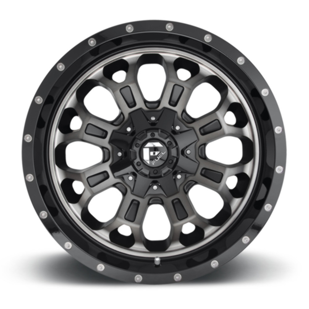 20" Fuel D561 Crush 20x10 5x4.5 5x5 -18mm Machined Double Dark Tint Lifted Wheel