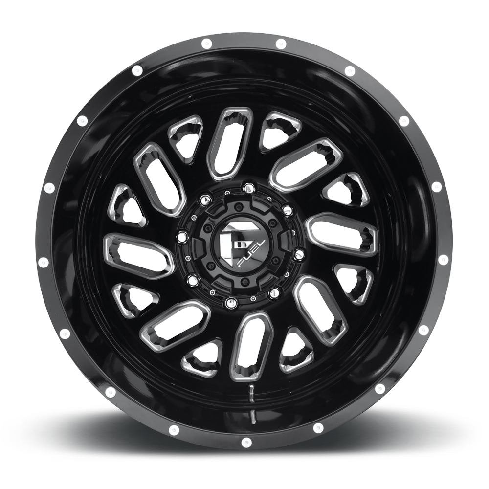 Fuel 1PC D581 Triton 22x8.25 8x210 Gloss Black Milled Wheel 22" -221mm Rear Rim