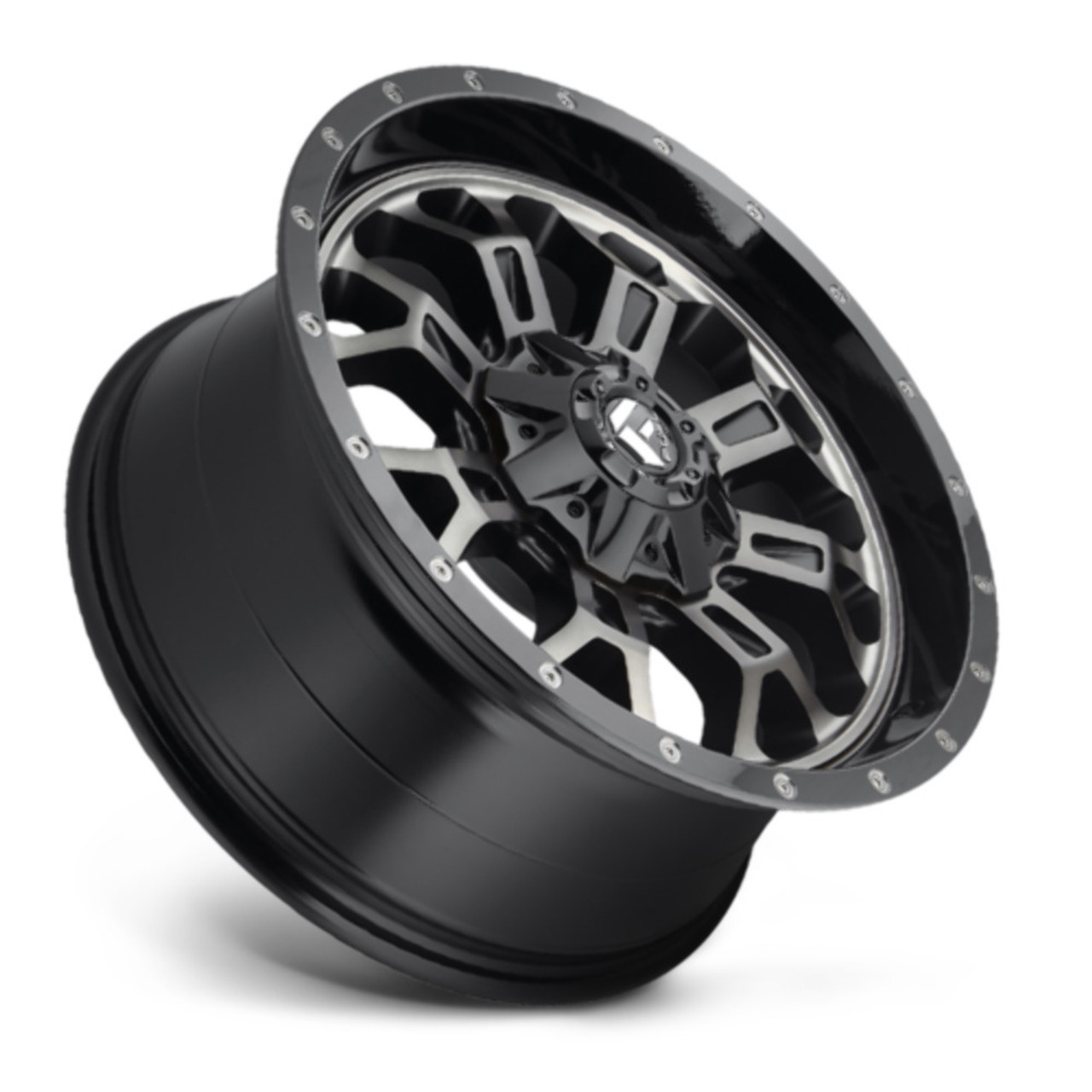 18" Fuel D561 Crush 18x9 6x120 6x5.5 19mm Wheel Gloss Machined Double Dark Tint