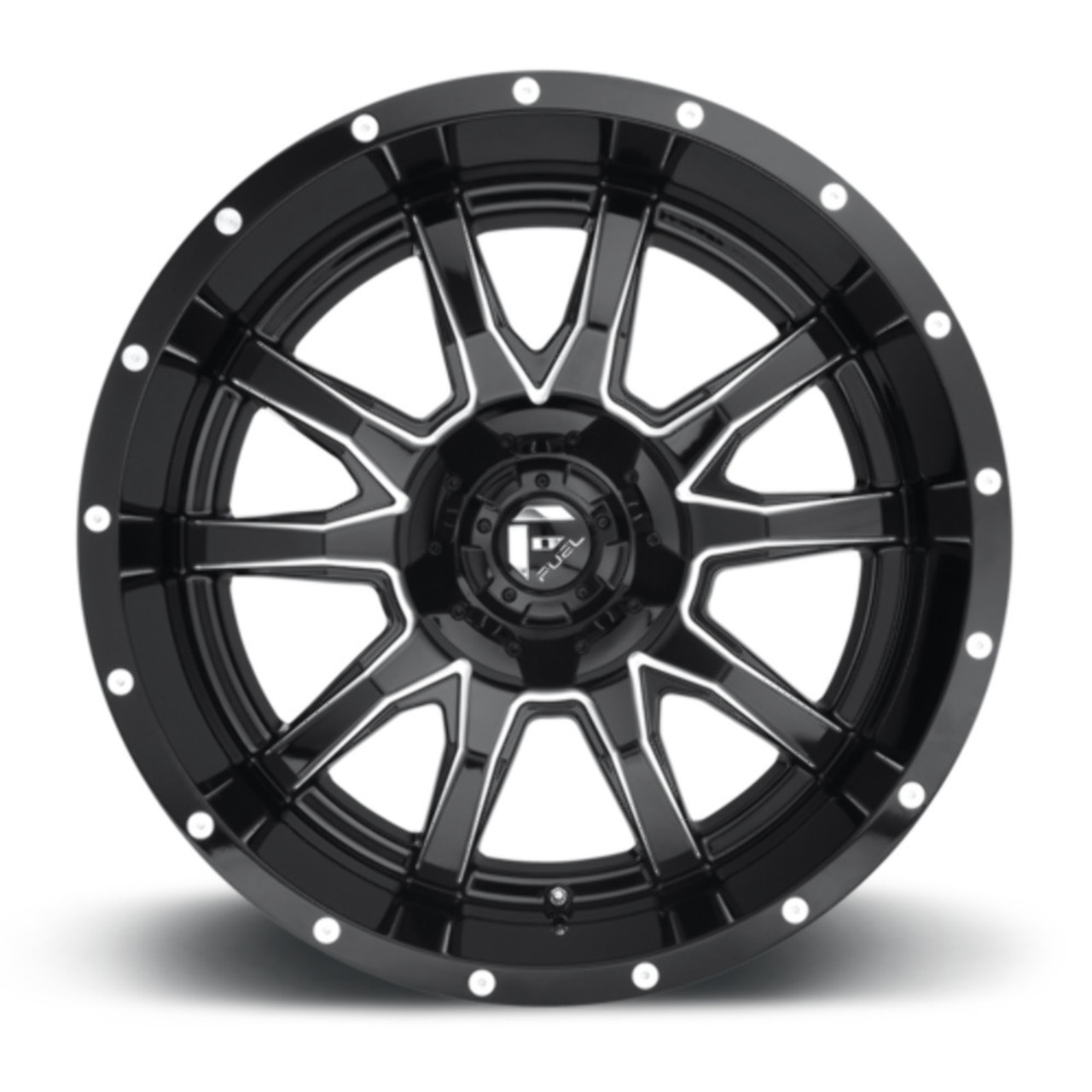 Fuel 1PC D627 Vandal 20x10 8x6.5 Gloss Black Milled Wheel 20" -18mm Rim Fuel 1PC D627 Vandal 20x10 8x6.5 Gloss Black Milled Wheel 20" -18mm Rim