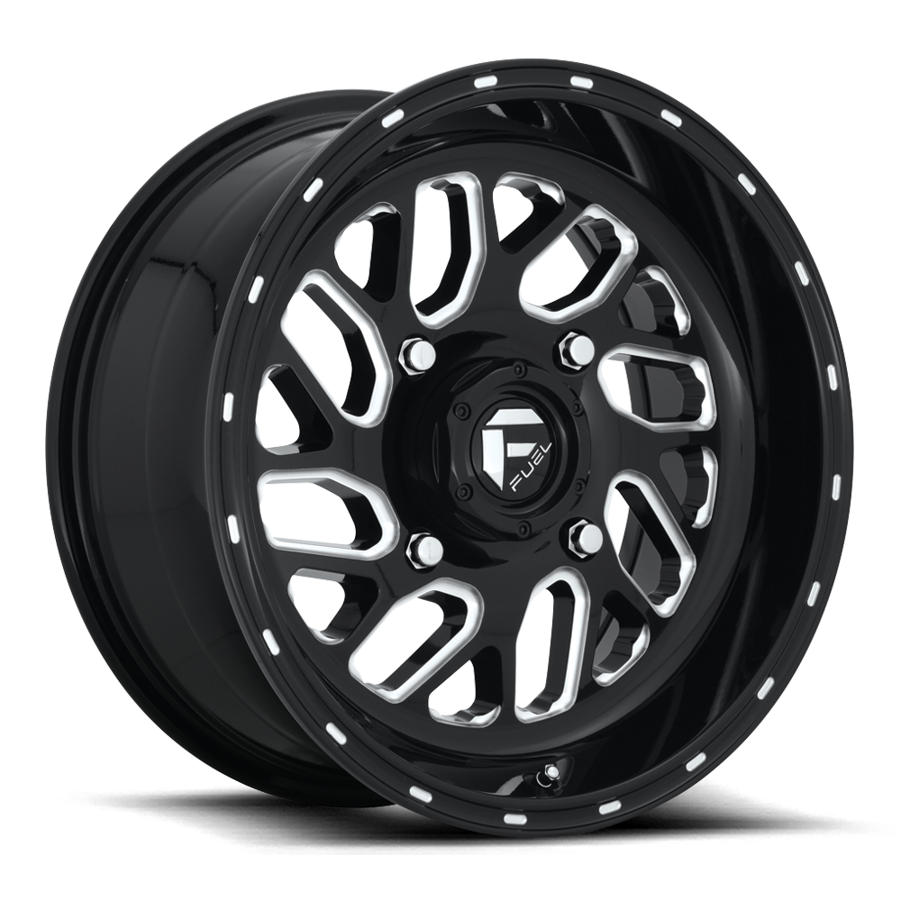 Fuel UTV D581 Triton 18x7 4x137 Gloss Black Milled Wheel 18" 13mm Rim
