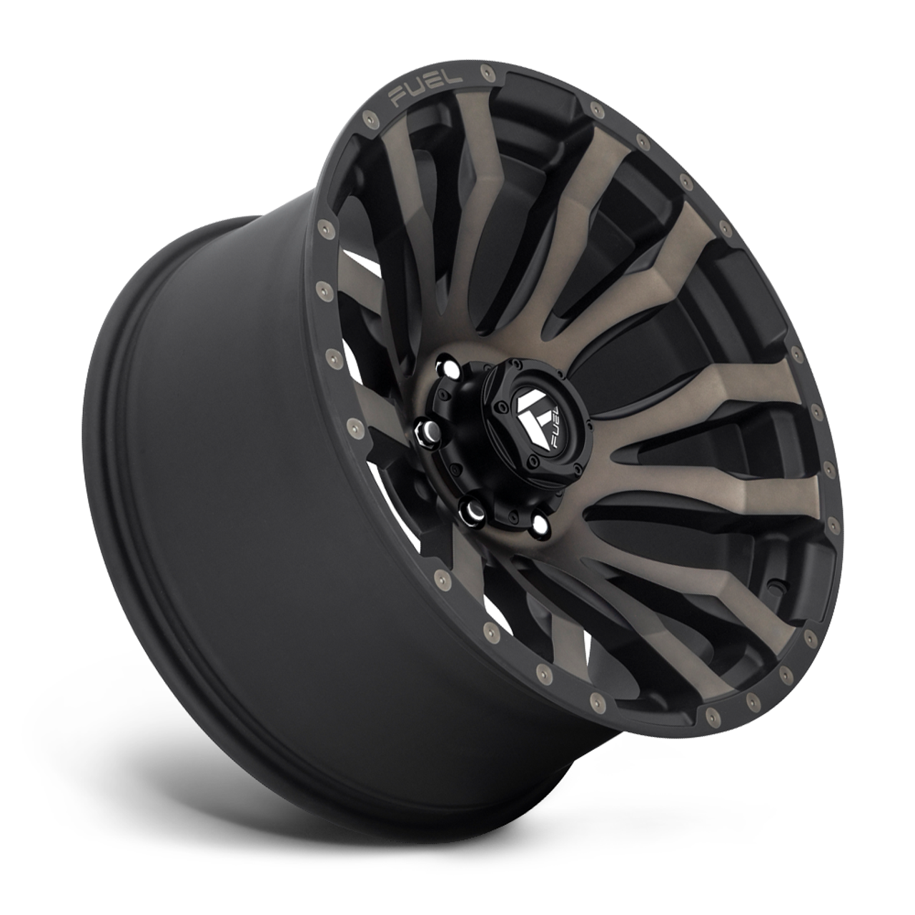 20" Fuel 1PC D674 Blitz 20x9 6x135 Matte Black Double Dark Tint Wheel 1mm Rim