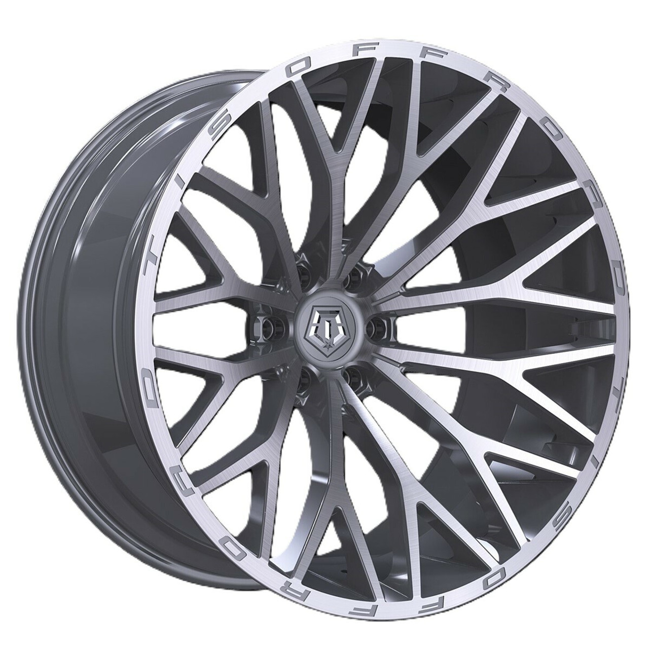 Set 4 20" TIS 566BSM Gloss Silver w/ Brushed Face 20x9 Wheels 6x5.5 Rims 18mm