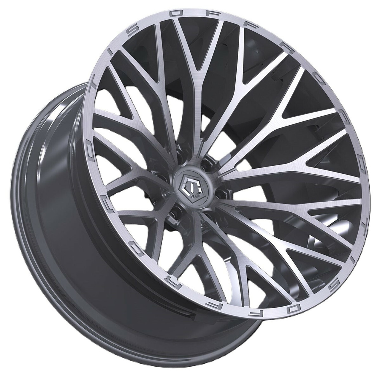 Set 4 20" TIS 566BSM Gloss Silver w/ Brushed Face 20x9 Wheels 6x5.5 Rims 18mm