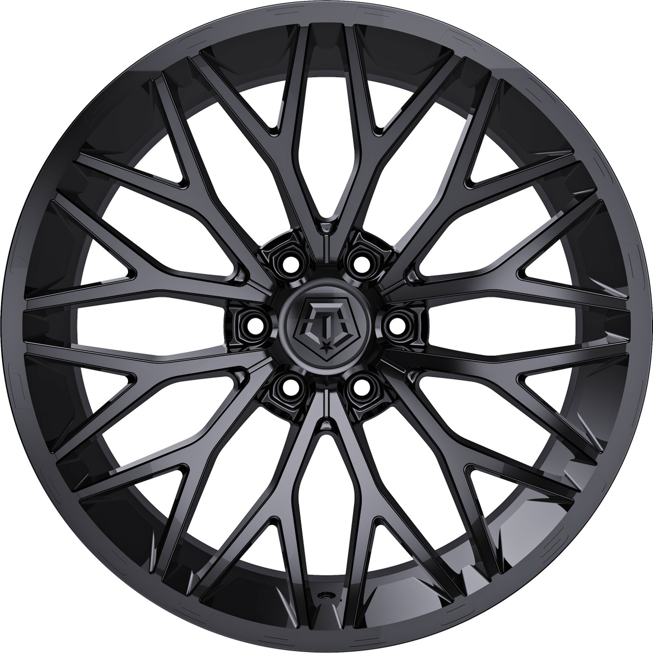 20" TIS 566B Gloss Black 20x10 Wheel 6x135 -24mm Lifted Offroad Truck SUV Rim