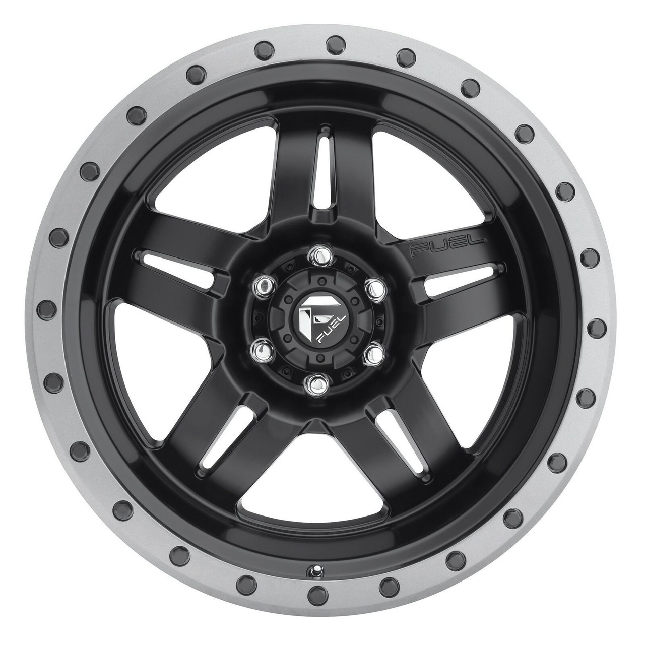 Fuel D557 Anza 18x8 5x110 Matte Black Gunmetal Ring Wheel 18" 27mm Rim