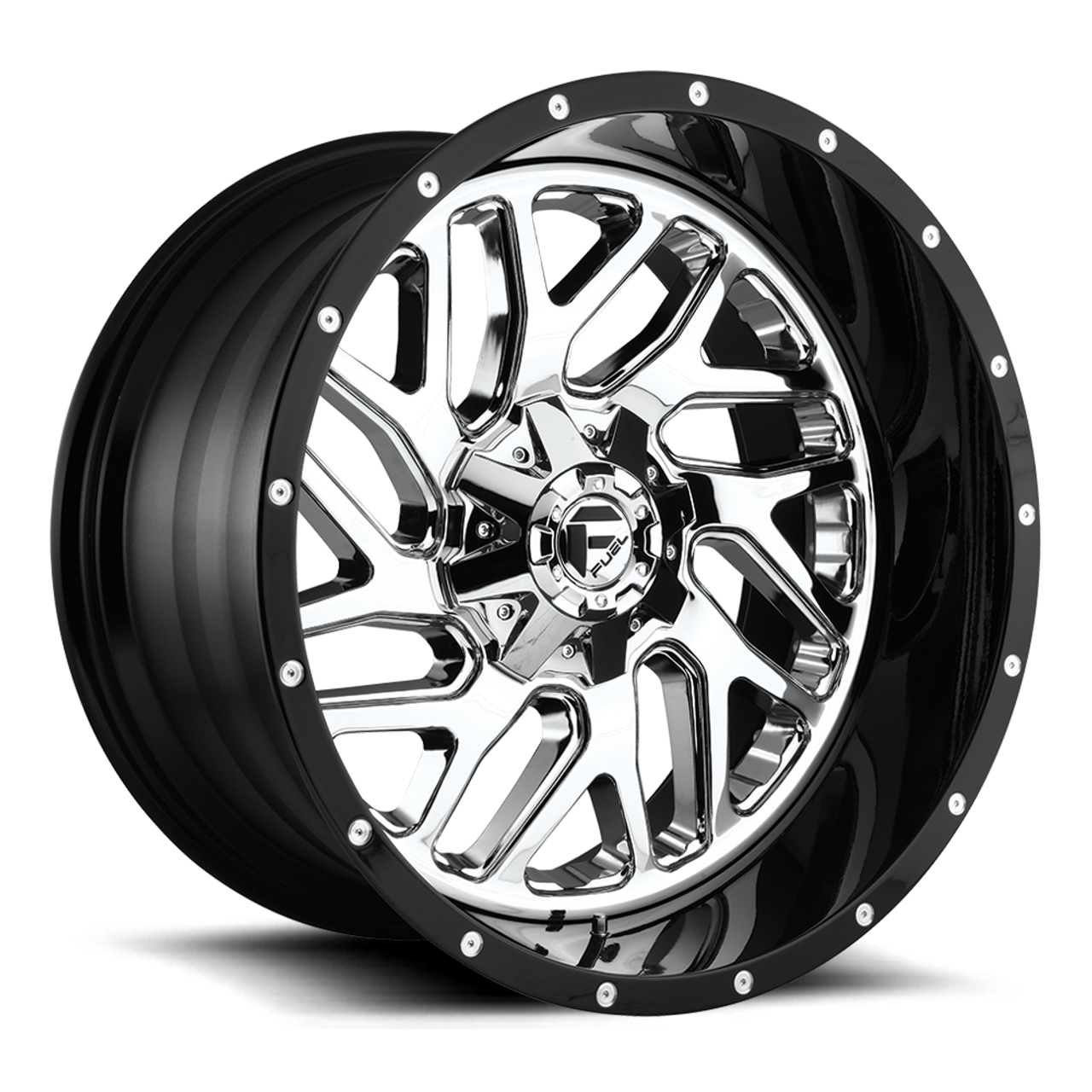 Fuel 2PC D211 Triton 22x12 8x170 Chrome Plated Gloss Black Lip Wheel 22" -44mm Fuel 2PC D211 Triton 22x12 8x170 Chrome Plated Gloss Black Lip Wheel 22" -44mm
