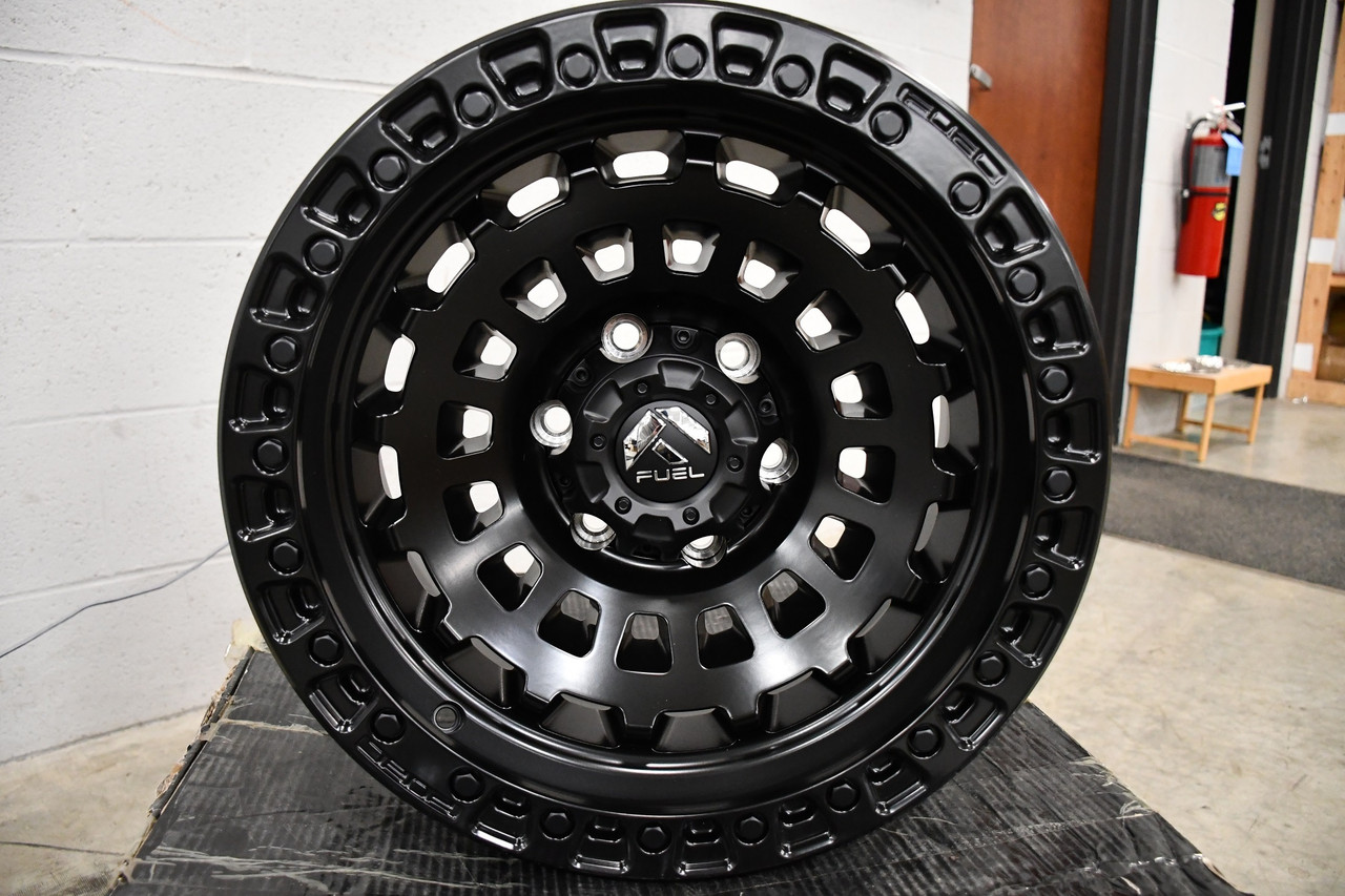 Fuel 1PC D633 Zephyr 17x8 5x4.5 Matte Black Wheel 17" 38mm Rim