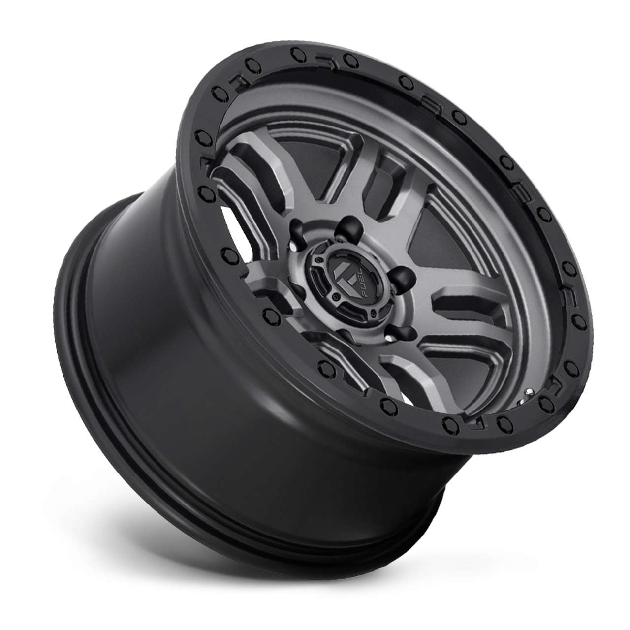 17" Fuel  D701 Ammo 17x9 5x5 Matte Gunmetal Black Bead Ring -12mm For Jeep Rim