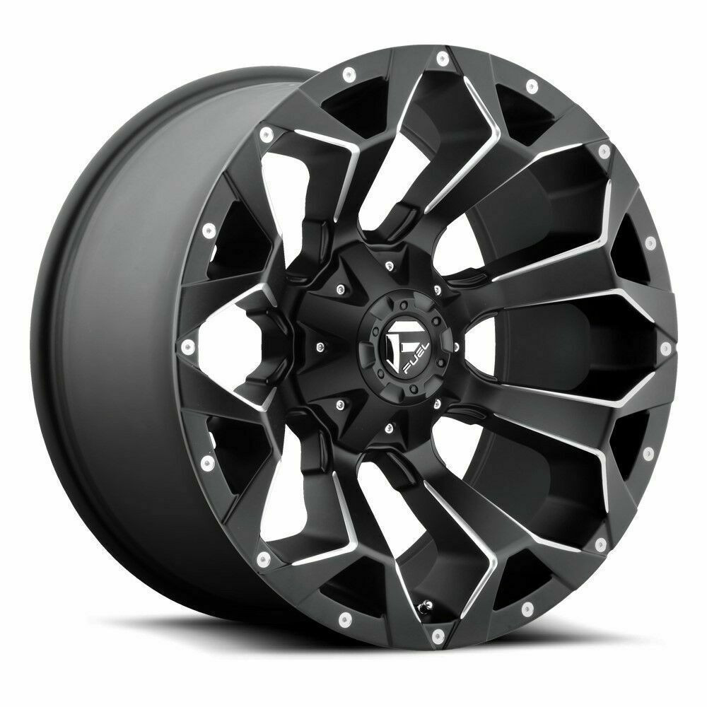 22" Fuel 1PC D546 Assault 22x10 6x135 6x5.5 Matte Black Milled Wheel -22mm Rim
