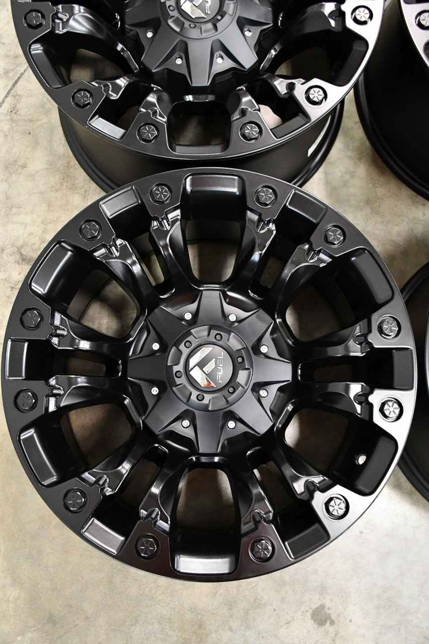 17" Fuel 1PC D560 Vapor 17x9 8x180 Matte Black Wheel 1mm For Chevy GMC Truck Rim