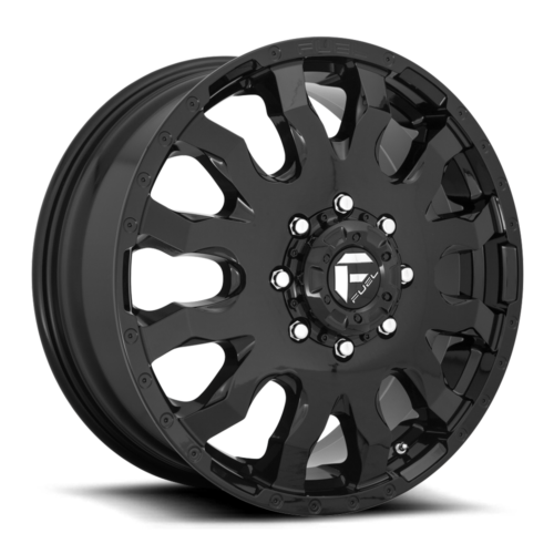 20" Fuel 1PC D675 Blitz 20x8.25 8x6.5 Gloss Black Wheel 105mm Front Dually Rim