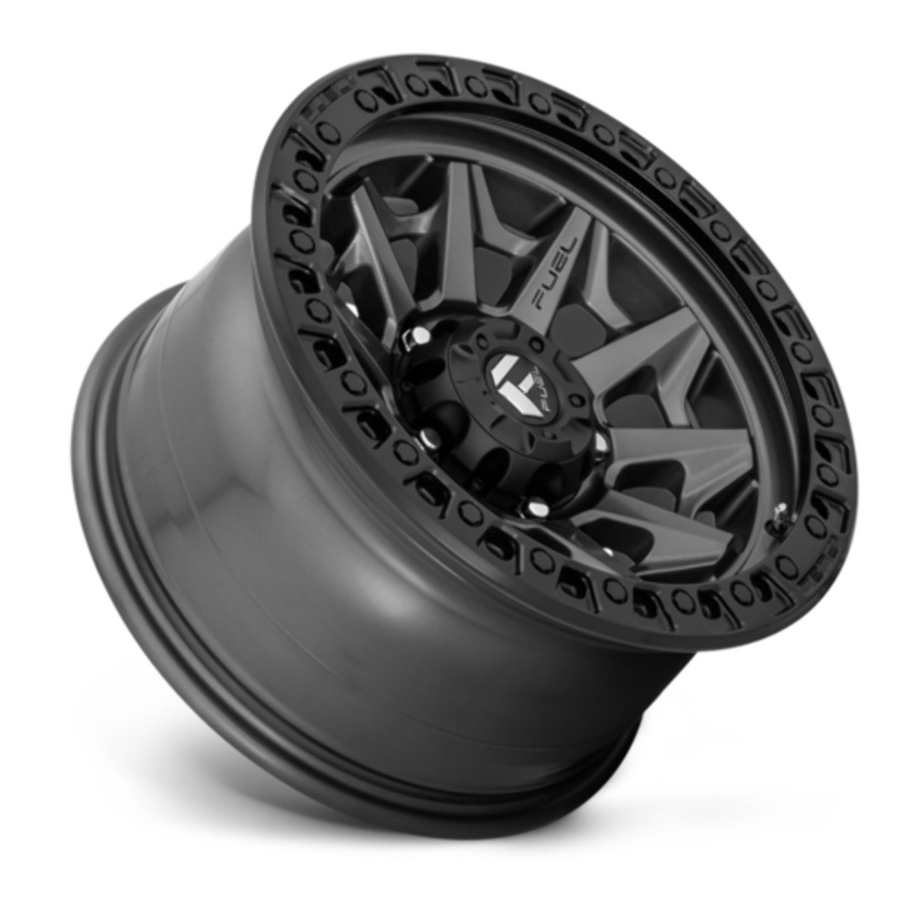 18" Fuel D716 Covert 18x9 6x5.5 20mm Wheel Matte Gunmetal Black Bead Ring Rim