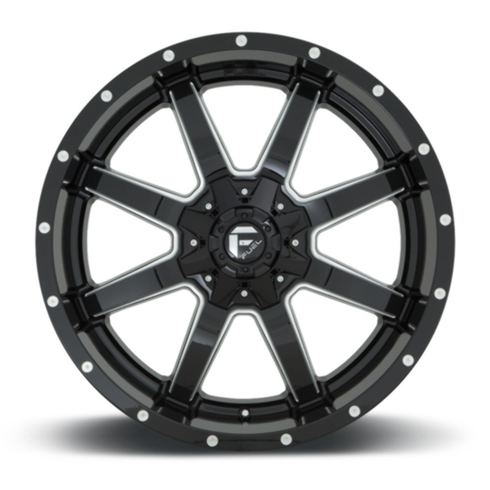 Fuel 1PC D610 Maverick 18x9 6x135 6x5.5 Gloss Black Milled Wheel 18" 13mm Rim