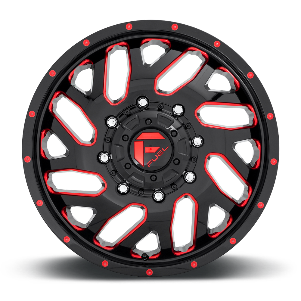 20" Fuel 1PC D656 Triton 20x8.25 Gloss Black Red Tinted Clear 8x6.5 Wheel 105mm