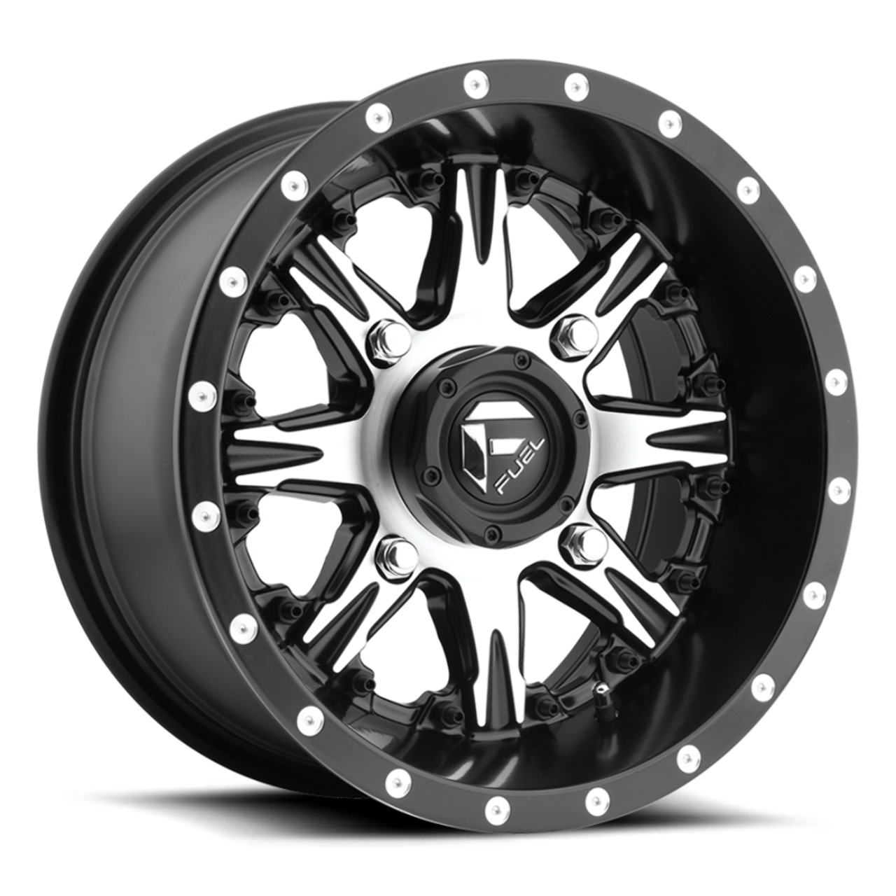 Fuel UTV D541 Nutz Utv 14x7 4x156 Matte Black Machined Wheel 14" 13mm Rim