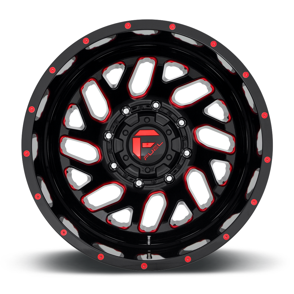 Fuel  D656 Triton 20x8.25 8x6.5 Gloss Black Red Tinted Clear Wheel 20" -240mm