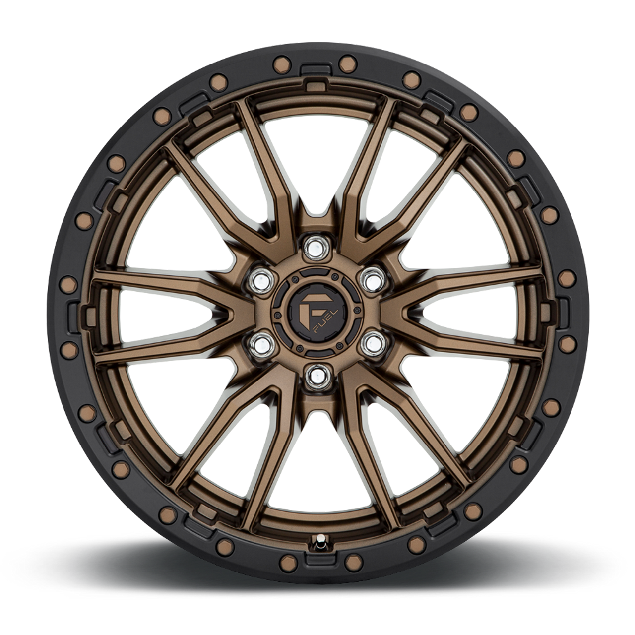 Fuel 1PC D681 Rebel 20x10 6x5.5 Matte Bronze Black Bead Ring Wheel 20" -18mm Rim