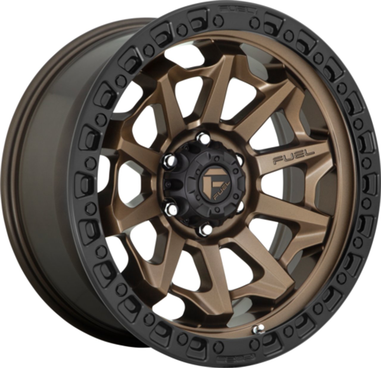 20" Fuel 1PC D696 Covert 20x9 5x5 1mm Wheel Matte Bronze Black Bead Ring Rim