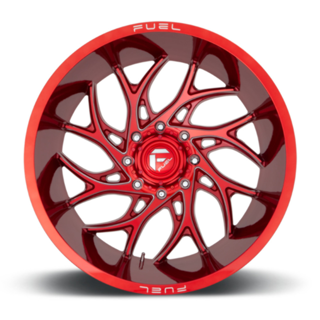 Fuel 1PC D742 Runner 22x10 6x5.5 Candy Red Milled Wheel 22" -18mm Rim