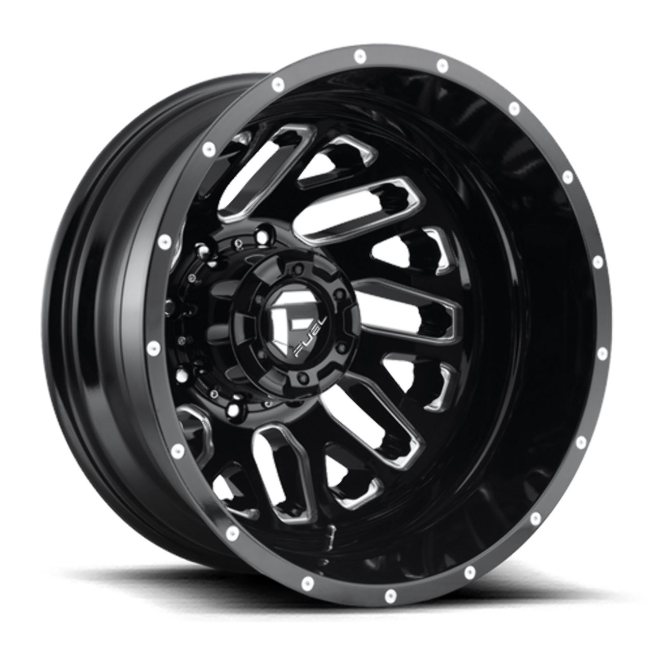 Fuel 1PC D581 Triton 22x8.25 8x200 Gloss Black Milled Wheel 22" -201mm Rim
