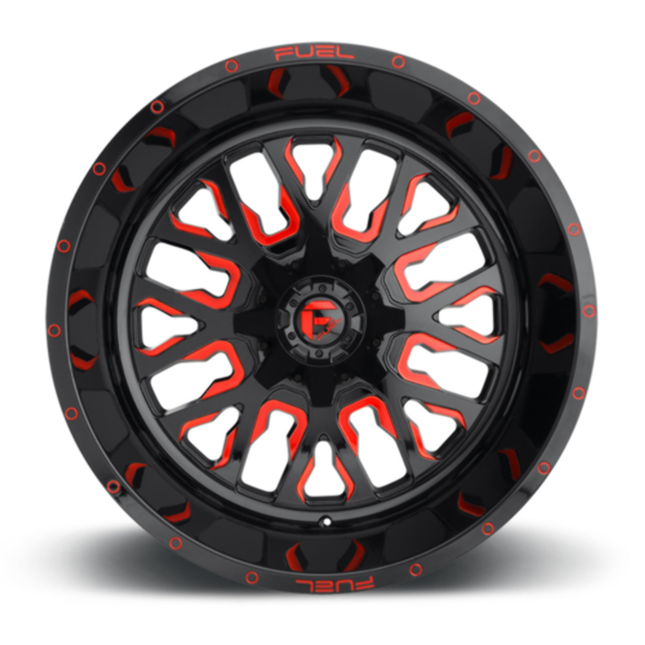 Fuel  D612 Stroke 20x10 6x135 6x5.5 Gloss Black Red Tinted Clear Wheel 20" -19mm Fuel  D612 Stroke 20x10 6x135 6x5.5 Gloss Black Red Tinted Clear Wheel 20" -19mm