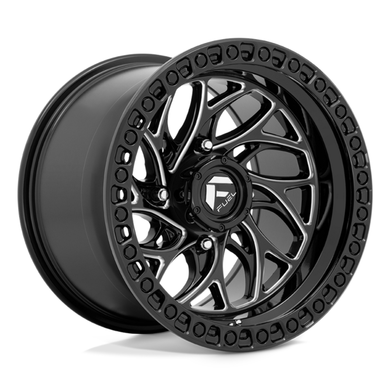Fuel UTV D741 Runner 15x10 4x137 Gloss Black Milled Wheel 15" 0mm Rim