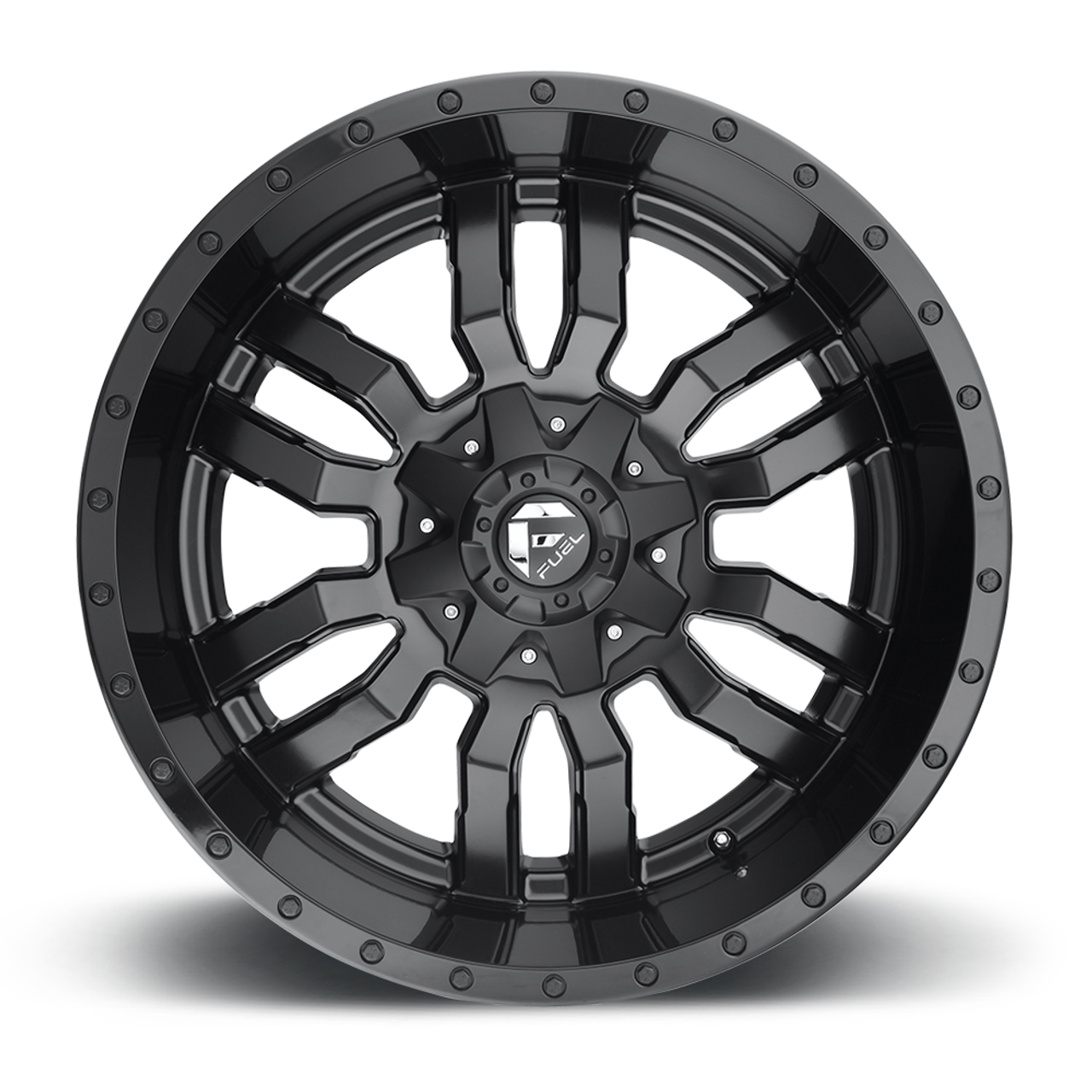 Fuel  D596 Sledge 18x9 6x135 6x5.5 Matte Black Gloss Black Lip Wheel 18" -12mm