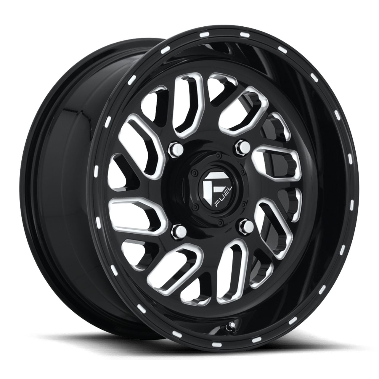 Fuel UTV D581 Triton 16x7 4x156 Gloss Black Milled Wheel 16" 13mm Rim